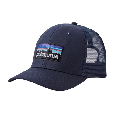 Kappe Patagonia P-6 Logo Trucker Hat Navy Blue w/Navy Blue