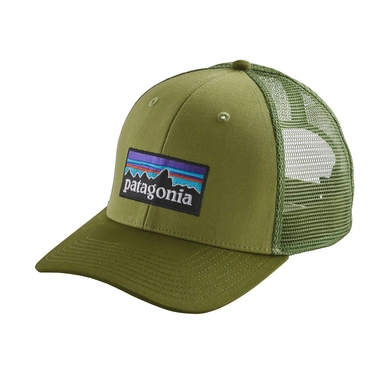 Pet Patagonia P-6 Logo Trucker Hat Crag Green