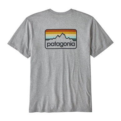 T-shirt Patagonia Men's Line Logo Badge Responsibili-Tee Drifter Grey Smolder Blue