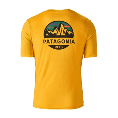 T-shirt Patagonia Men's Cap Daily Graphic Fitz Roy Scope Rugby Yellow