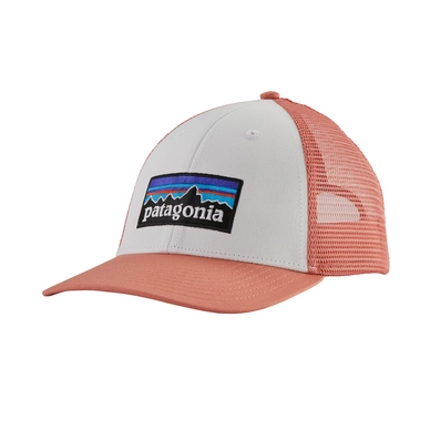 Casquette Patagonia P-6 Logo LoPro Trucker Hat White w/Mellow Melon