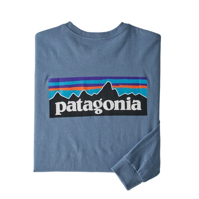 Shirt Patagonia Homme L/S P-6 Logo Responsibili-Tee Pigeon Blue