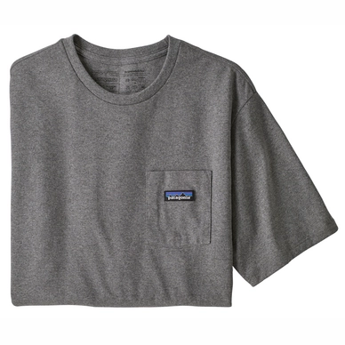 T-Shirt Patagonia Men P6 Label Pocket Responsibili Tee Gravel Heather