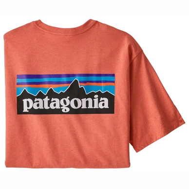 T-Shirt Patagonia Homme P6 Logo Responsibili Tee Coho Coral