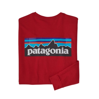 T-shirt Patagonia Homme L/S P-6 Logo Responsibili-Tee Sumac Red