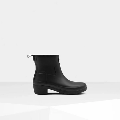 Regenlaars Hunter Women Refined Low Heel Ankle Boot Black