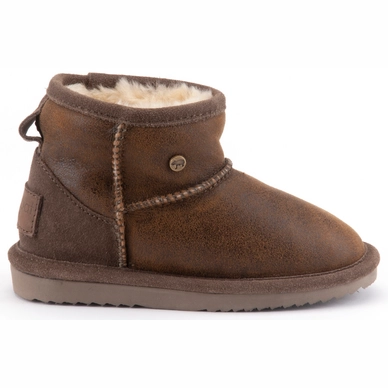 Pantoufles Warmbat Kids Wallaby Leather Cracked Brown