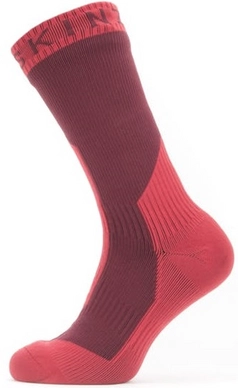 Sok Sealskinz Unisex Waterproof Extreme Cold Weather Mid Length Red