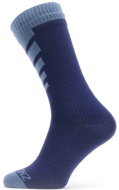 Fietssok Sealskinz Unisex Waterproof Warm Weather Mid MTB Length Navy Blue