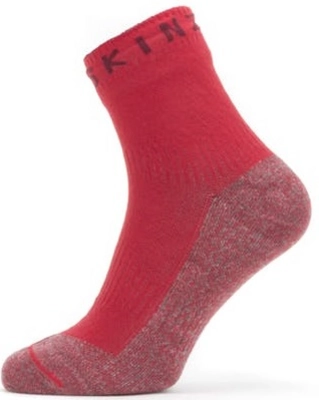 Sok Sealskinz Unisex Waterproof Warm Weather Soft Touch Ankle Length Red Red Marl