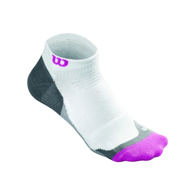 Tennissocke Wilson Wht Hi-End No Show Sock White Rose Violet (1 Paar) Damen
