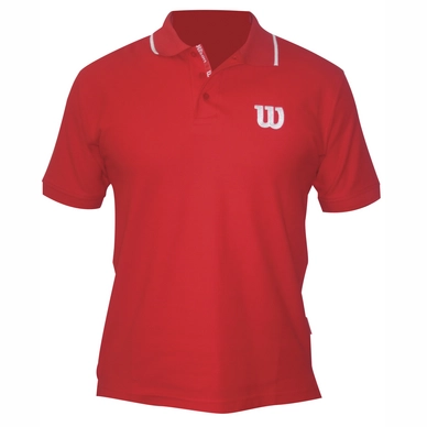 Tennis Polo Shirt Wilson Men W Red