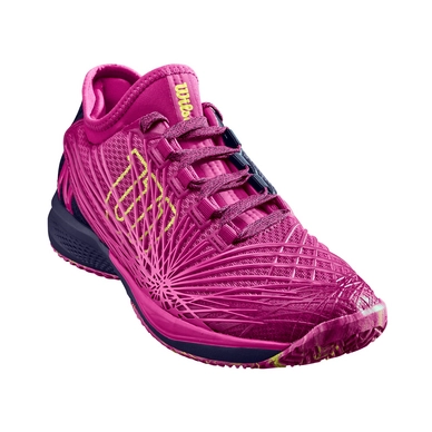 Chaussure de Tennis Wilson Women Kaos 2.0 Soft Very Berry Evening Blue Sunny Lime
