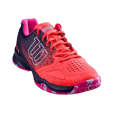 Tennis Shoes Wilson Women Kaos Comp Fiery Coral Evening Blue Pink Glo