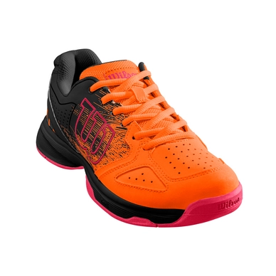 Tennis Shoes Wilson Junior Stroke Shocking Orange Black Neon Red