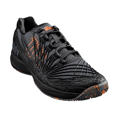 Tennis Shoes Wilson Men Kaos 2.0 Clay Court Ebony Black Shocking Orange