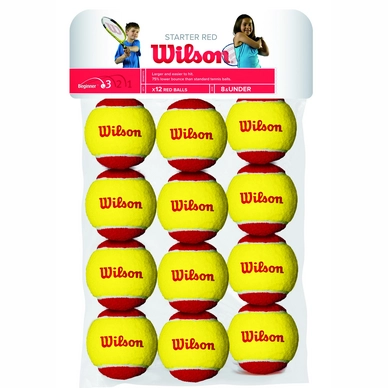 Tennisbälle Wilson Starter Red Trainingsball Gelb Rot (12-teilig)