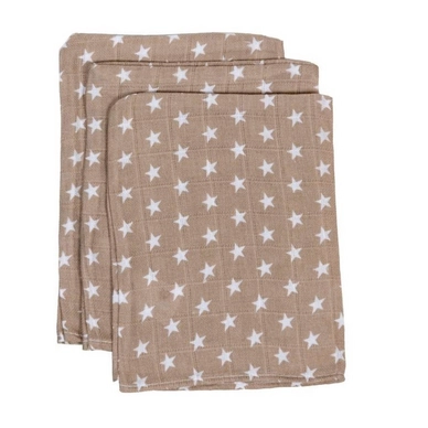 Washandje Briljant Hydrofiel Sam Taupe (set van 3)
