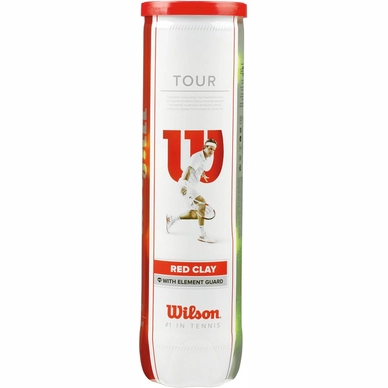 Tennisbal Wilson Tour Clay Red (4-Tin)