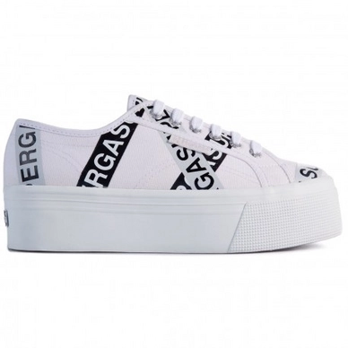 Superga 2790 Lettering Damen White Ash Grey Black