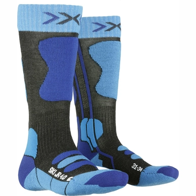 Skisocken X-Socks Ski 4.0 Anthrazit Blau Kinder