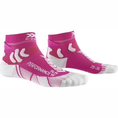 Laufsocken X-Socks Run Performance Pink Grau Damen