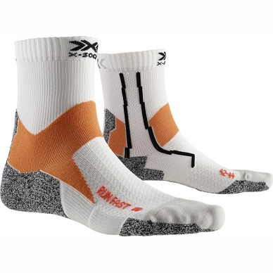 Laufsocken X-Socks Run Fast Socks Weiß Orange