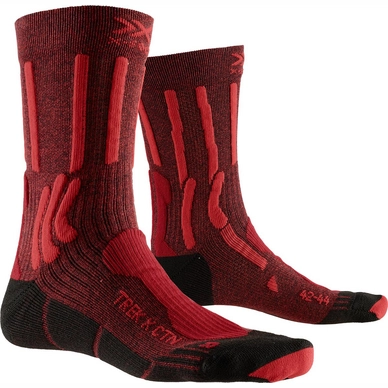Wandelsok X-Socks Trek X CTN Dark Ruby Fire Red