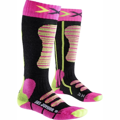Chaussettes de ski X-Socks Junior Fuchsia/Yellow