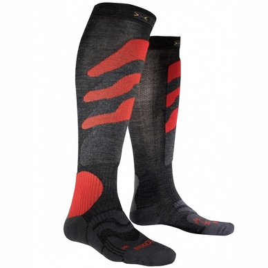 Ski Socks X-Socks Ski Precision Anthracite Red