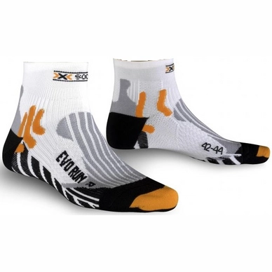 Chaussettes de Course X-Socks Evo Run White Black