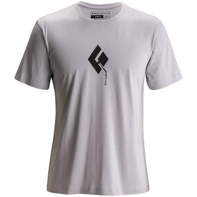T-Shirt Black Diamond Ss Placement Tee Aluminium Herren