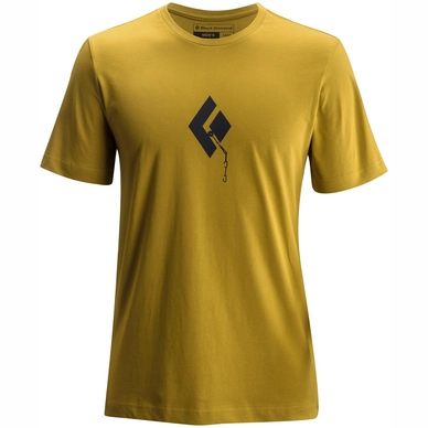 T-Shirt Black Diamond Ss Placement Tee Curry Gelb Herren