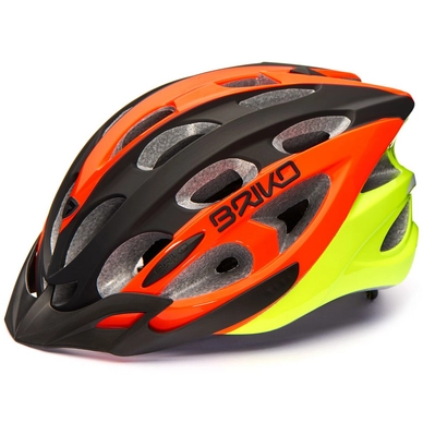 Fietshelm Briko Quarter Black Orange Yellow