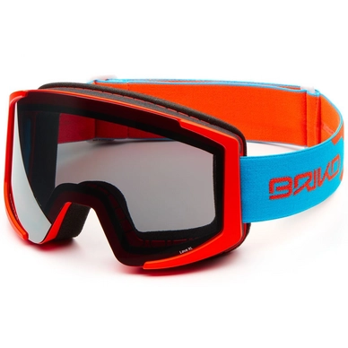 Skibril Briko Lava XL 2 Lenses Fluo Orange Blue Silver Mirror / Pink