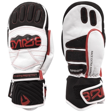 Want Briko Gara Mitt Junior Extra Warm White Red Black
