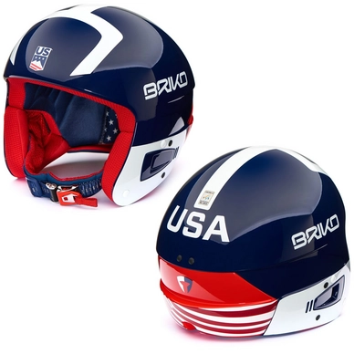 Skihelm Briko Vulcano Fis 6.8 USSA Blue White Red