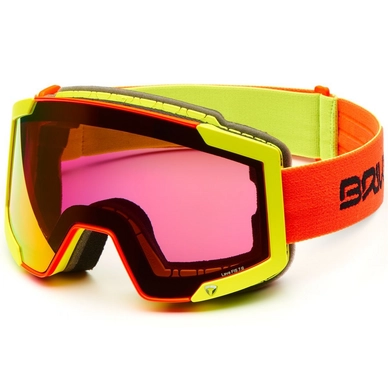 Skibril Briko Lava Fis 7.6 Matt Yellow Orange Red Mirror