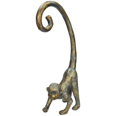 Ornament HD Living Monkey Gold 9 x 20 cm