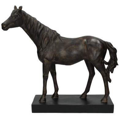 Ornament HD Living Horse Brown 12 x 41 cm