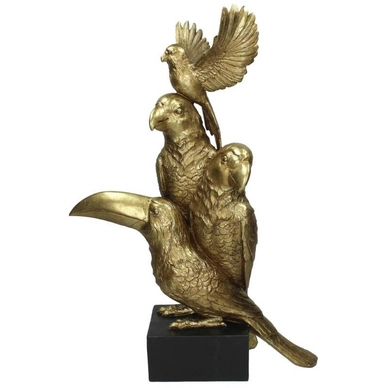 Ornament HD Living Birds Gold 21 x 43 cm