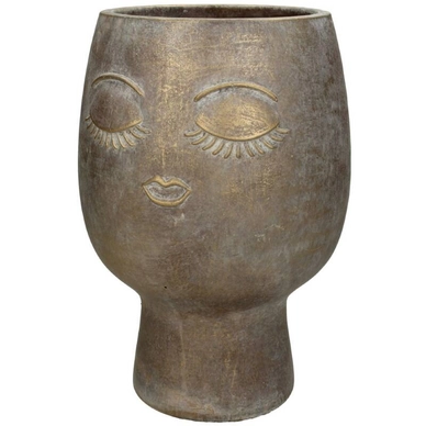 Bloempot HD Living Face Gold 17,5 x 17,5 x 25 cm