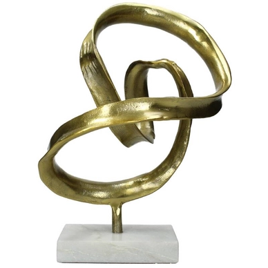 Ornament HD Living Knot Gold 20 x 25 cm