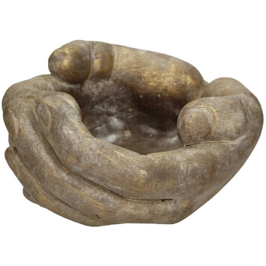 Bloempot HD Living Hands Gold 22 x 24 x 12 cm