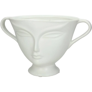 Bloempot HD Living Face White 19,5 x 30,3 x 18,5 cm
