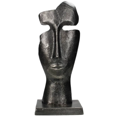 Ornament HD Living Face Aluminium Black 11 x 15,5 cm