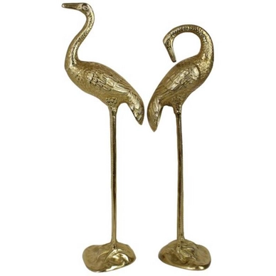 Ornament HD Living Crane Gold 29 x 29 cm
