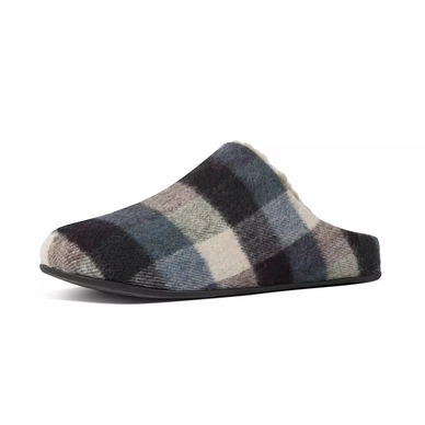 FitFlop Men Shove™ Checked Slippers Grey/Blue Plaid