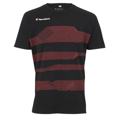 T-shirt de tennis Homme Tecnifibre F1 Stretch Noir