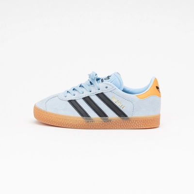 Trainers adidas Kids Gazelle Clear Sky Core Black Solar Orange Sneaker District COM